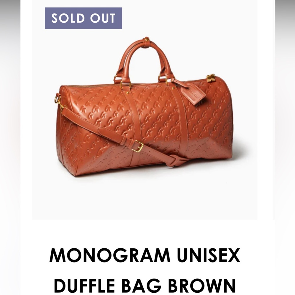 The hot GLAMAHOLIC monogram BROWN duffle bag!